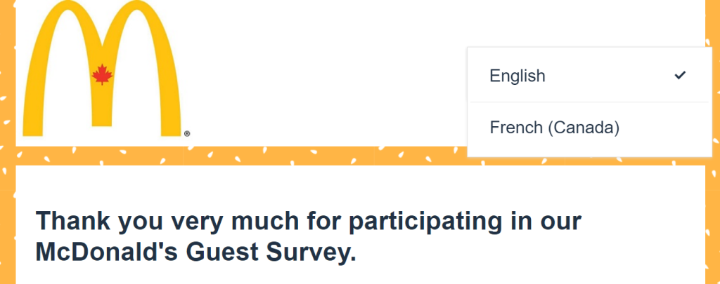 McDonald's Guest Survey