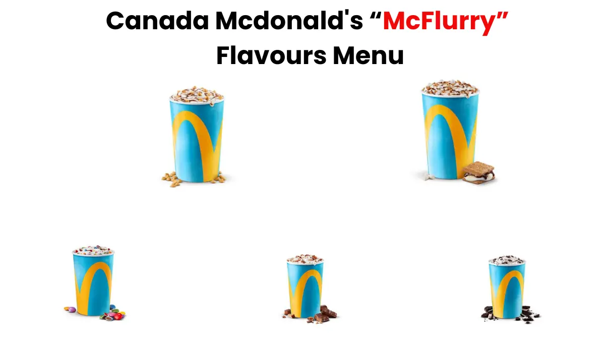 Mcdonald's McFlurry Flavours Menu